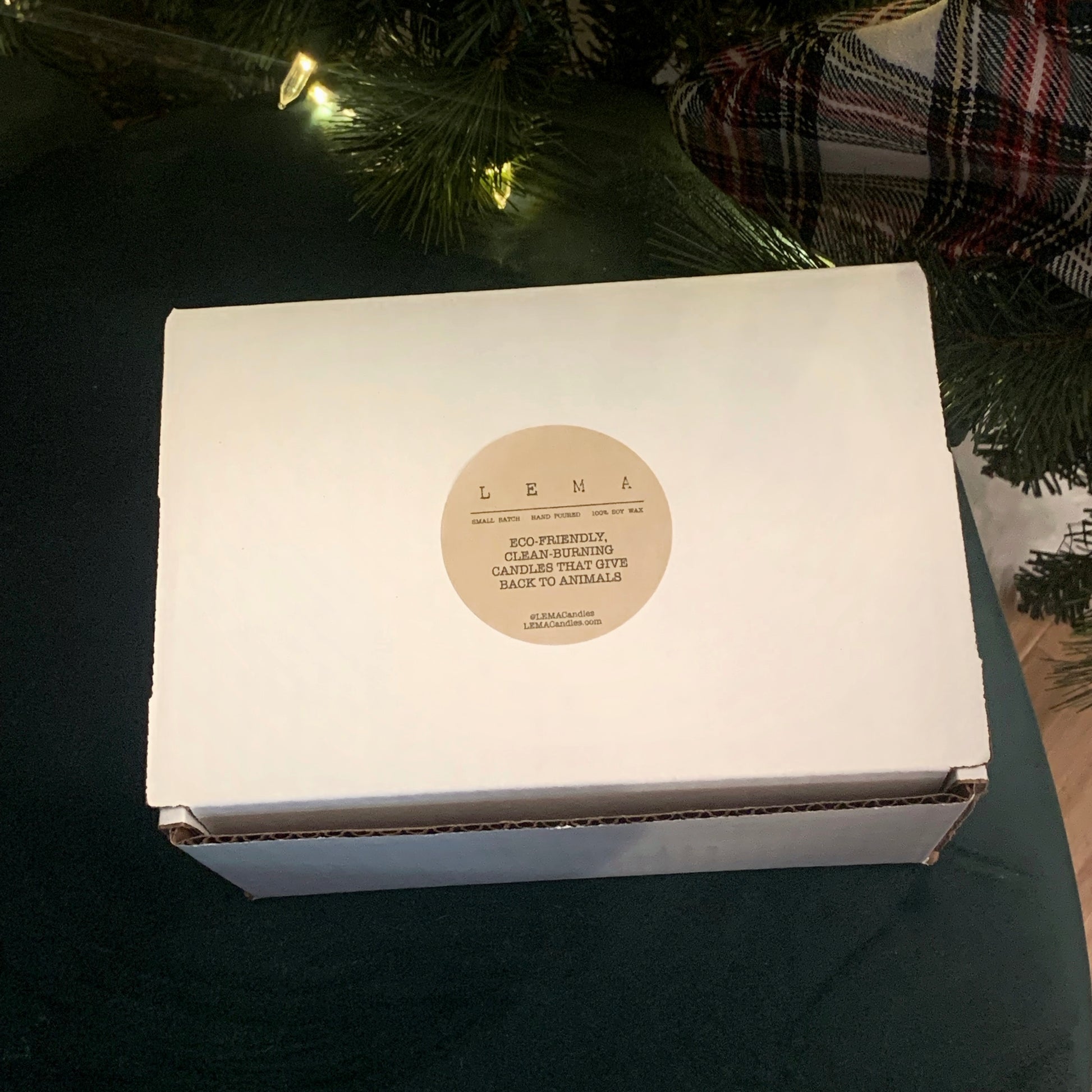 Two Large Candle Holiday Gift Box - LEMA CANDLES